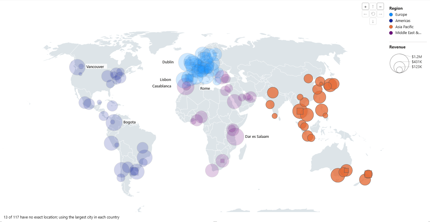 World Bubble Map