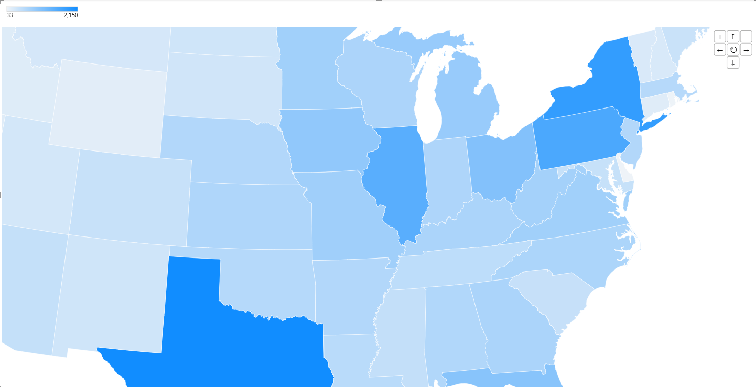 US States Choropleth (with zooming)