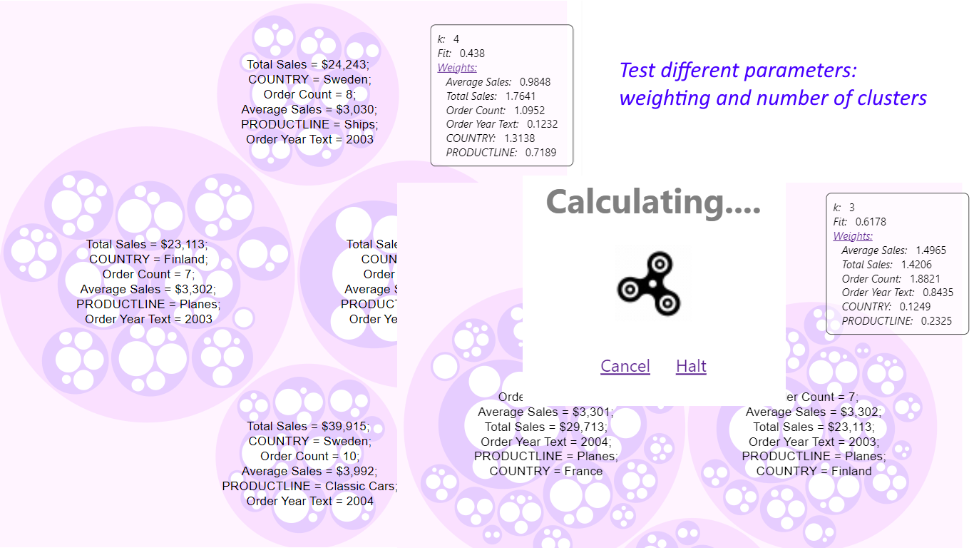 Circle Packing with Auto-cluster genetic algorithm searching for better cluster parameters