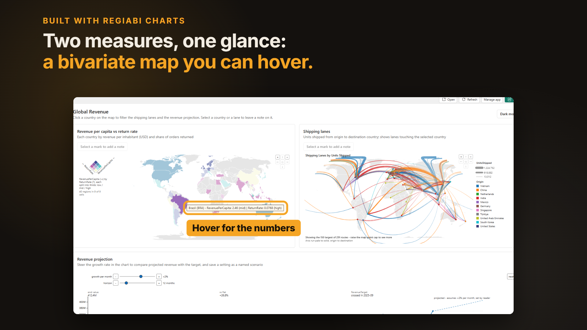 A Microsoft Fabric App built by an AI agent: a bivariate map you can hover