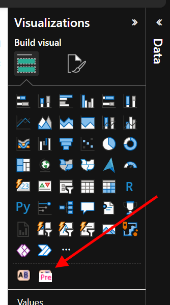 Pre-release LLM AI Charts visual running in Power BI