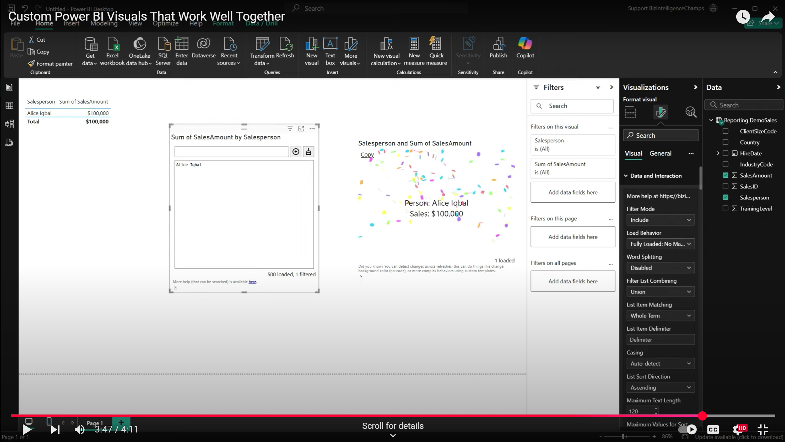 Auto-complete Filter: This video illustrates the use of three specific settings that control matching behavior (view 2)