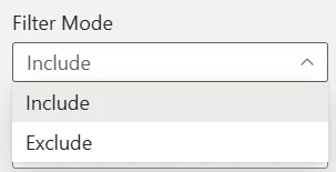 Auto-complete Filter: At the most fundamental level, you can control whether you're filtering to match values or