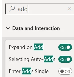 Auto-complete Filter: 'Expand on Add', when enabled, changes the nature of the Add button / link, and