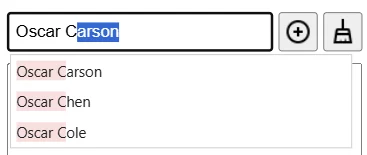 Auto-complete Filter: When 'Can Change Case' is enabled (the default), text typed in the entry text box can have (view 2)