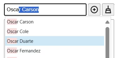 Auto-complete Filter: When 'Retain Partial Match on Add' is enabled, the pick list can remain open, even when an (view 3)