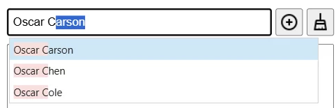 Auto-complete Filter: 'Keep List Open' is similar, where the list will remain open after a selection is made (view 2)