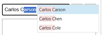 Auto-complete Filter: 'List Placement' lets you change where the pick list is placed (view 3)
