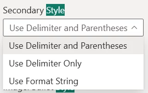 Auto-complete Filter: The general style of the secondary text can be controlled by the 'Secondary Style'